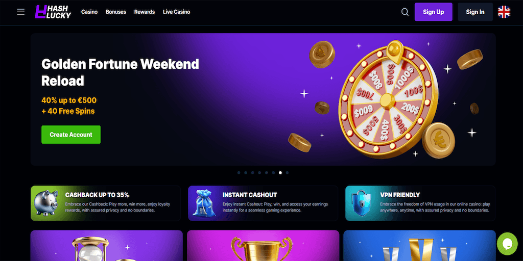 Hashlucky Nederland – Officiële Online Casino 2026 image 1