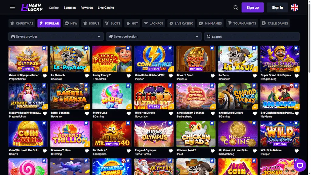 Hashlucky Nederland – Officiële Online Casino 2026 image 2