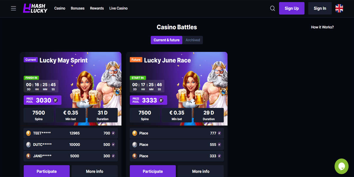 Hashlucky Nederland – Officiële Online Casino 2026 image 3